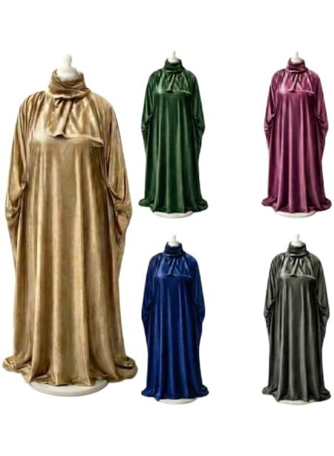Abaya Isdal - Premium Velvet Material, One Size Roomy and Comfortable - Perfect for Tarawih Prayer, Guest Reception, Ramadan and Mother's Day Gifts - Available in Multiple Colors. - Image 1